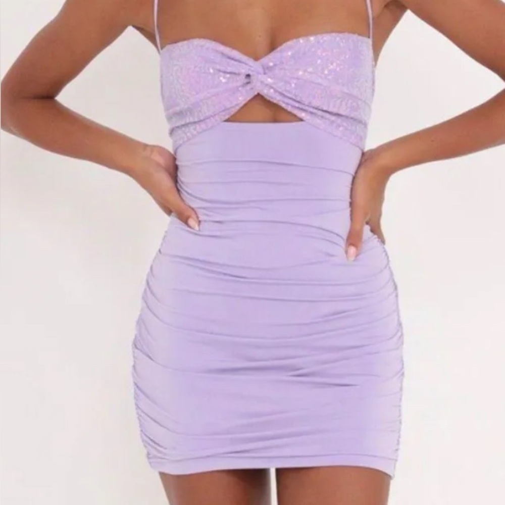 lucy in the sky light purple formal hoco dress never worn